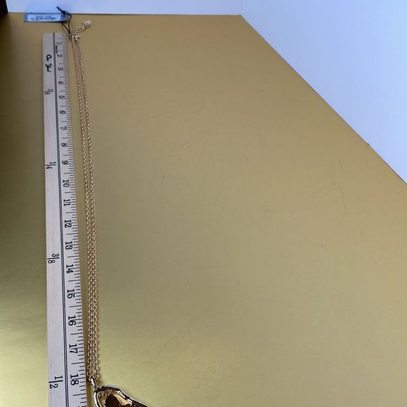 Robert Lee Morris Necklace Soho CollectionGold Long Chain Heart Pendant Necklace - Picture 10 of 14